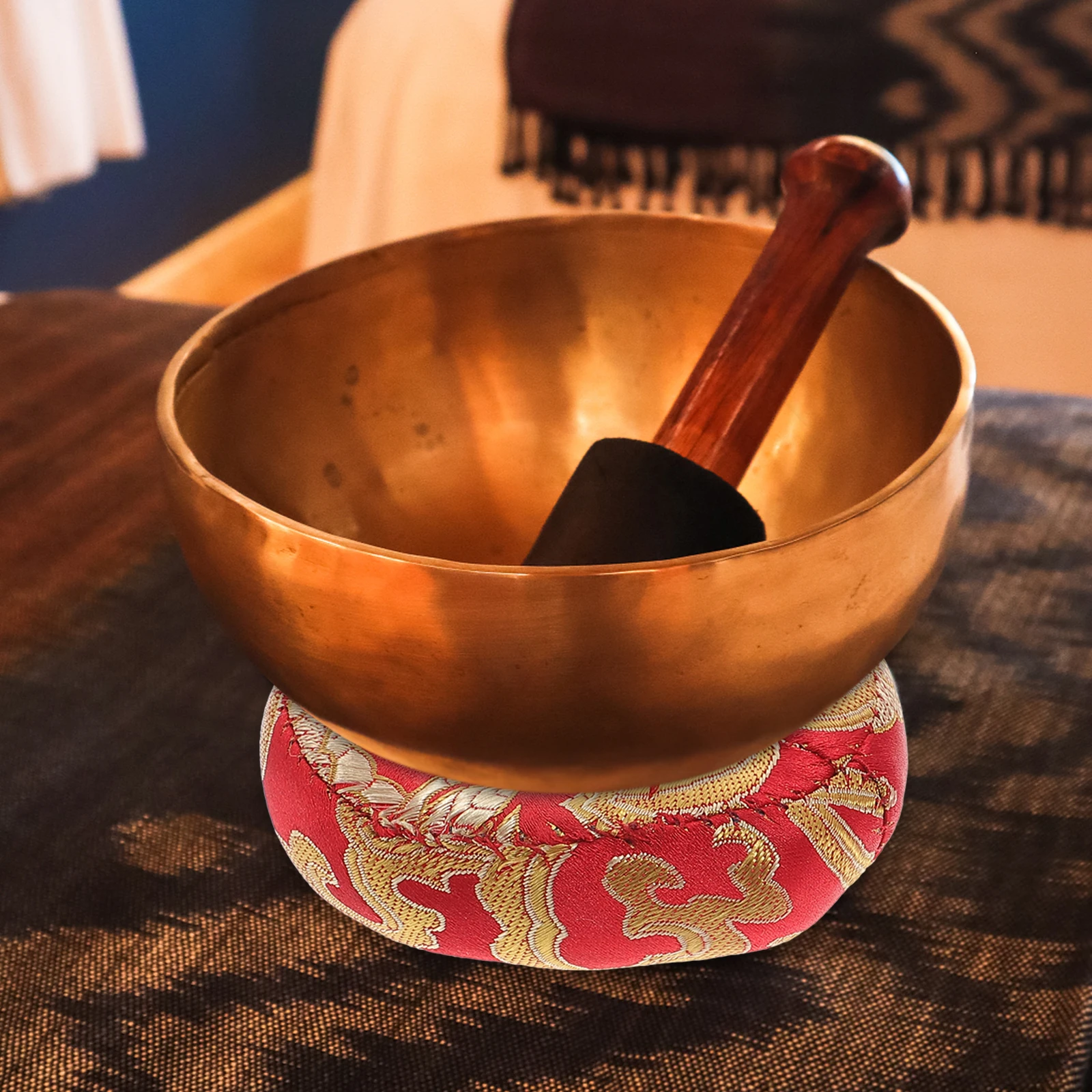 

2pcs Singing Bowl Mats Premium Cotton Material Buddhism Products Prayer Meditation Accessories Sound Bowl Cushions