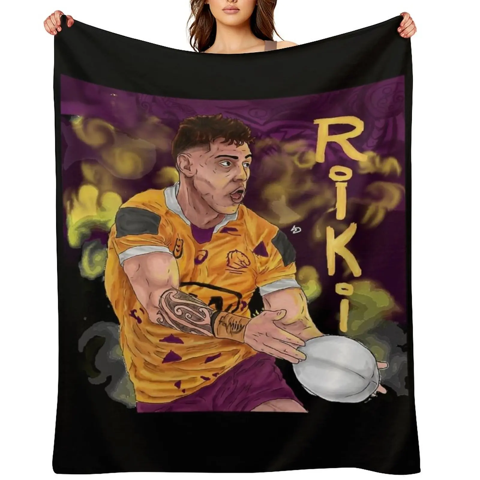 

Riki Throw Blanket Beautifuls Polar funny gift Blankets