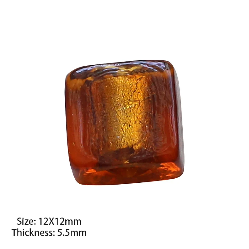 30pcs/ Set Vintage glass straight hole square bead scattered beads DIY handmade earrings necklace bracelet accessories