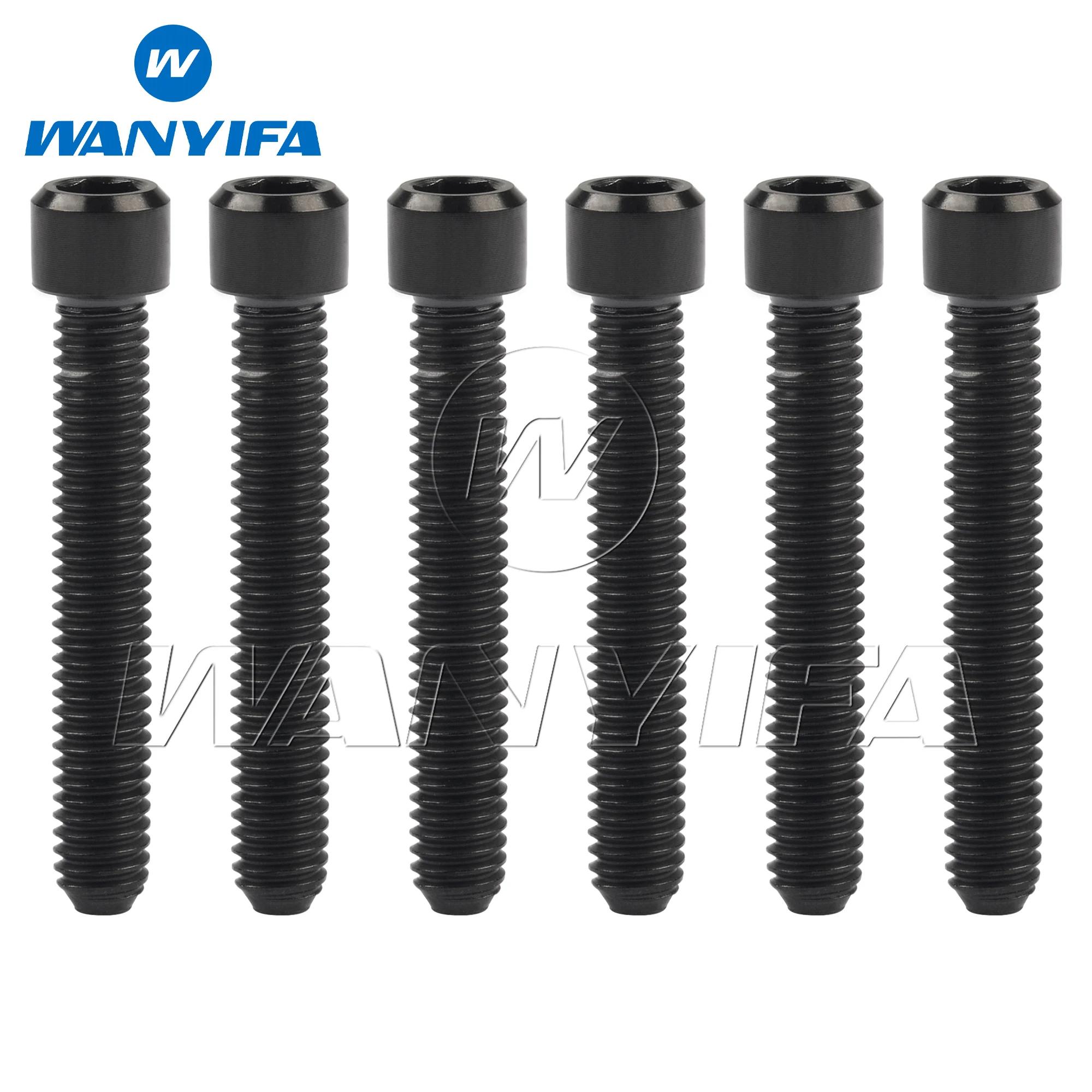 Wanyifa 6pcs Titanium Bolt M4x10 13.5 15 20 25mm Small Cap Hex Allen Head Screw for Bicycle Rear/front Derailleur H/L Adjustment