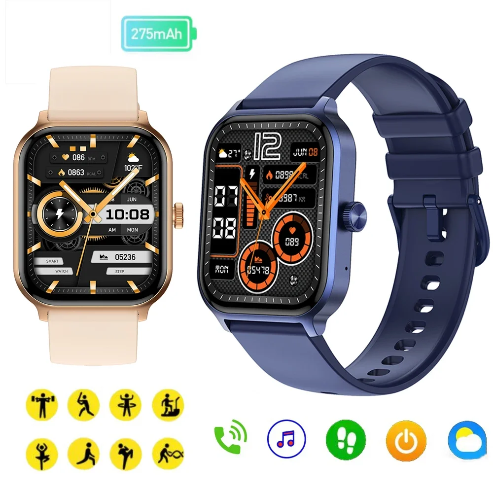 

1.93 Inch Full Touch Screen Smart Watch for IOS & Android - Bluetooth Call, 1atm Waterproof, 100+ Modes & Health Monitoring