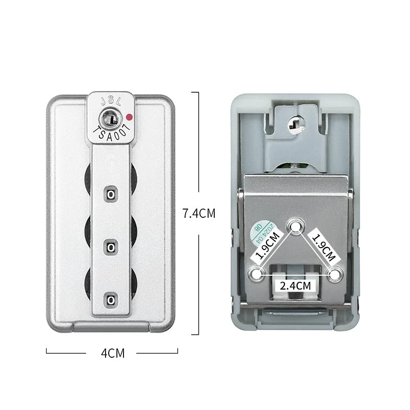 For Luggage CombinationLock Replacement Trolley Case Accessories ZC-1605-A Lock Aluminum Frame Travel BagLock ZCL Buckle Lock