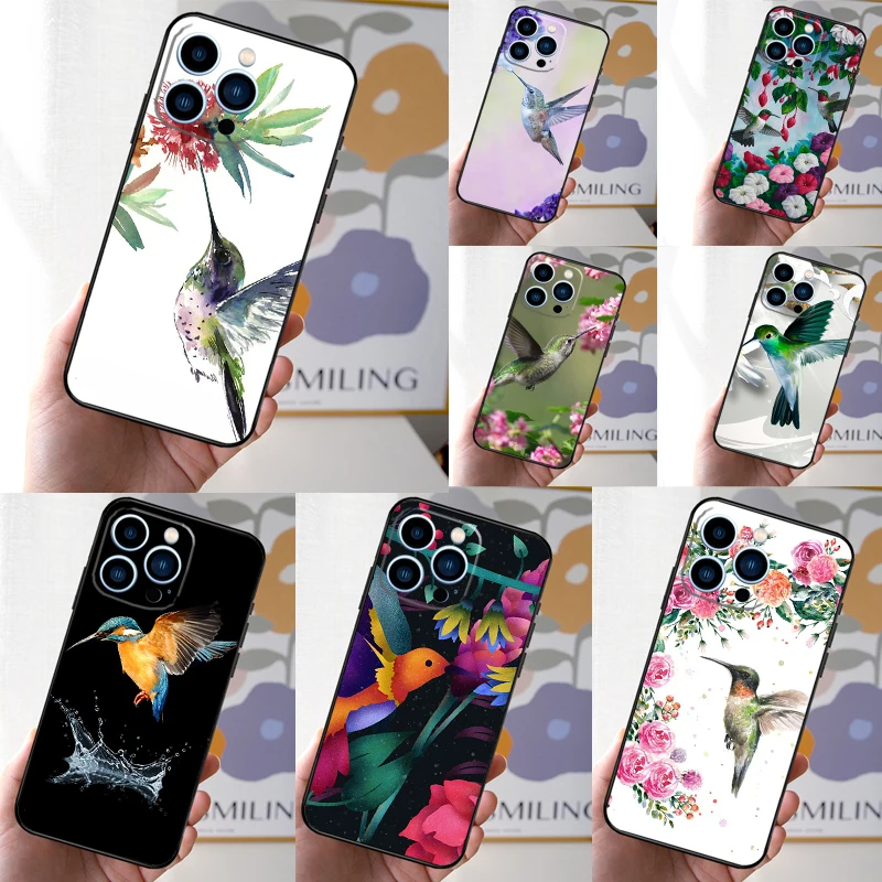 Hummingbird Phone Case For iPhone 16 15 11 13 12 14 Pro Max Mini X XR XS 7 8 Plus Soft Cover