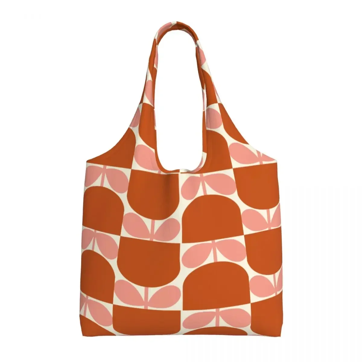 Custom Fashion Printing Print Block Tulip Orla Kiely Shopping Tote Bag Durable Canvas Shopper Shoulder Photograph Handbags