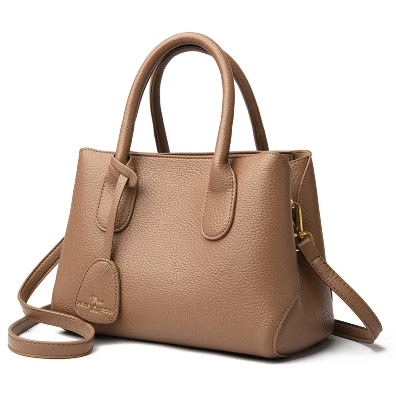 Bolso de cuero para mujer, novedad de 2024, bolso para madre, bolso de moda de gran capacidad, bolso de hombro de alta calidad, bandolera