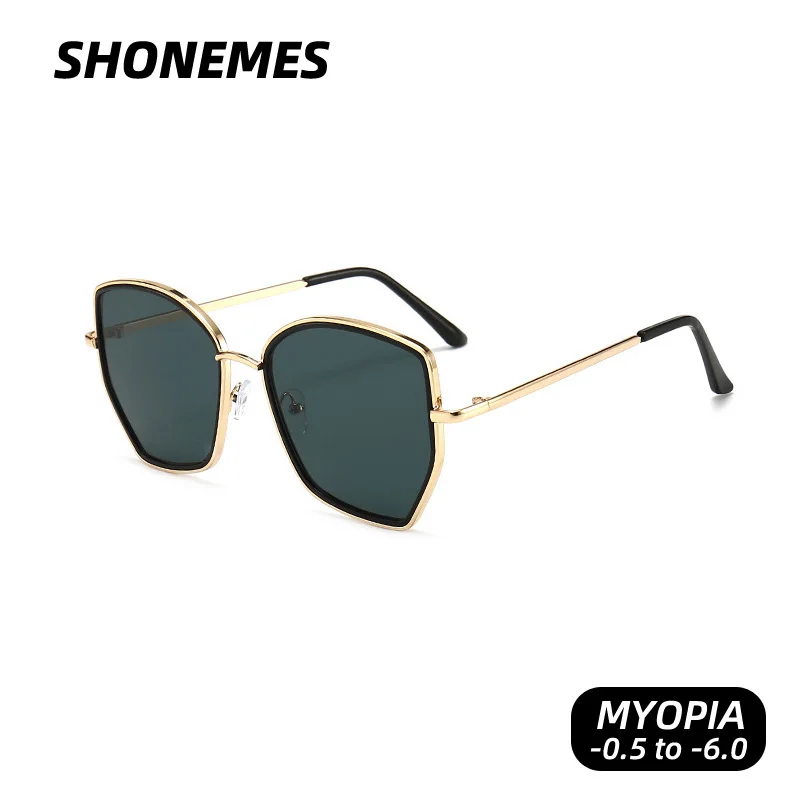 SHONEMES Oversized Myopia Sunglasses Polarized Nearsighted UV400 Shades Myopic Glasses Diopters -0.5 1 2 2.5 3 4 5 6 for Women