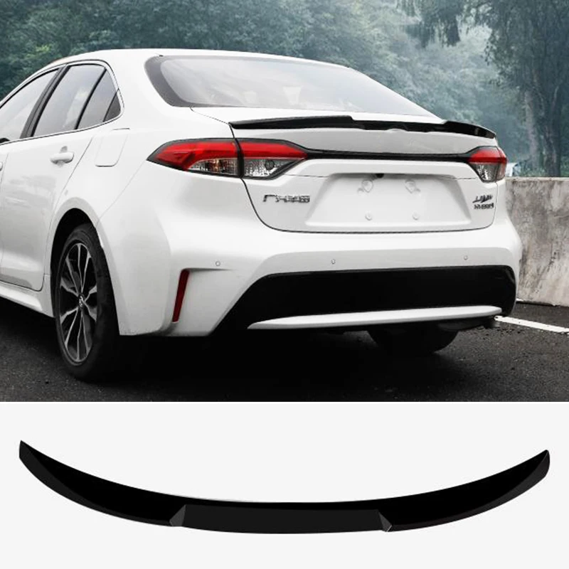 Auto Parts For Toyota Carola Car Rear Lip Spoiler Trim White Tail Trunk Wing Decorate 2019 2020 2021 ABS Plastic