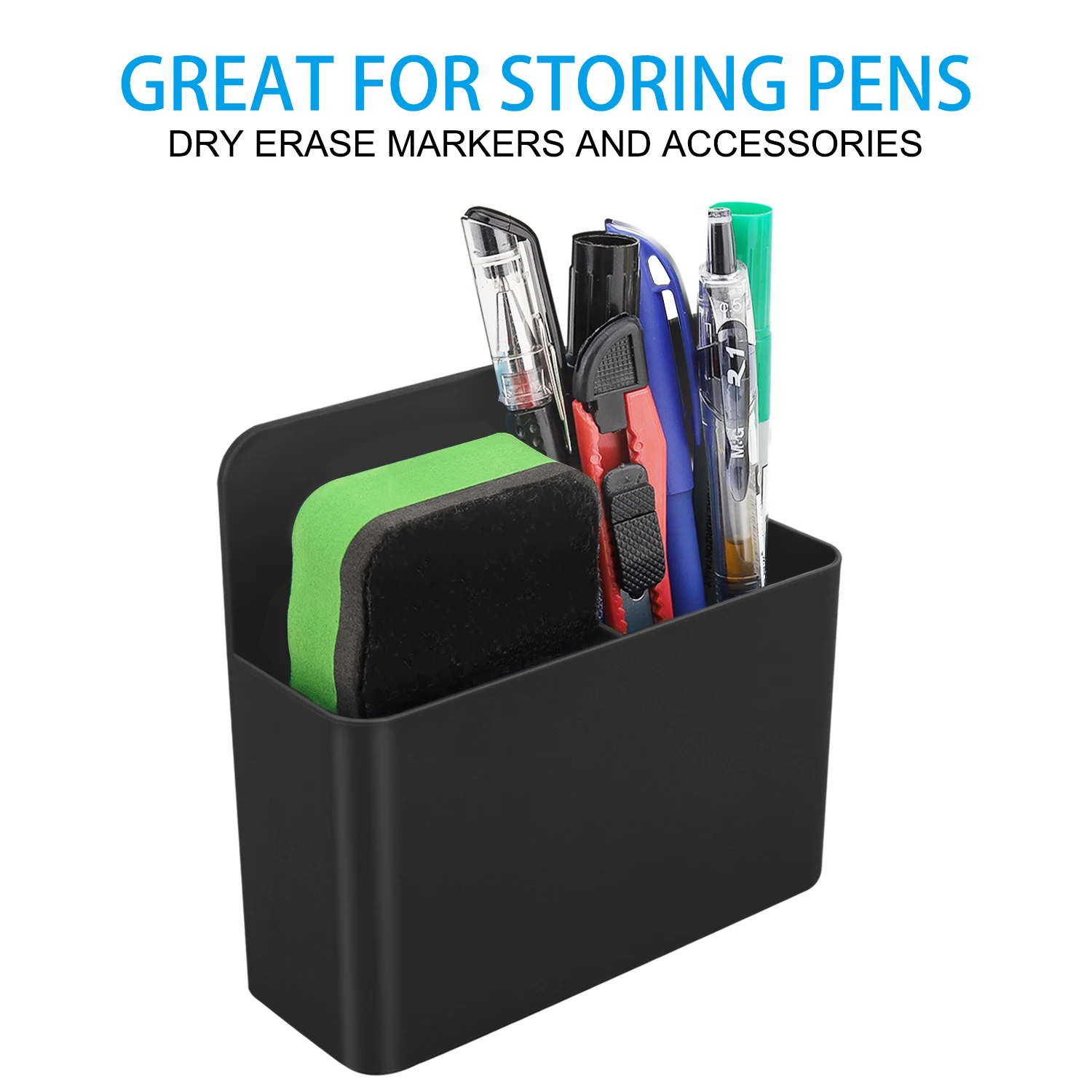 MoKo Magnetic Dry Erase Marker Holder Magnetic Pen Pencil Holder Storage Organizer for Whiteboard, Refrigerator, Locker