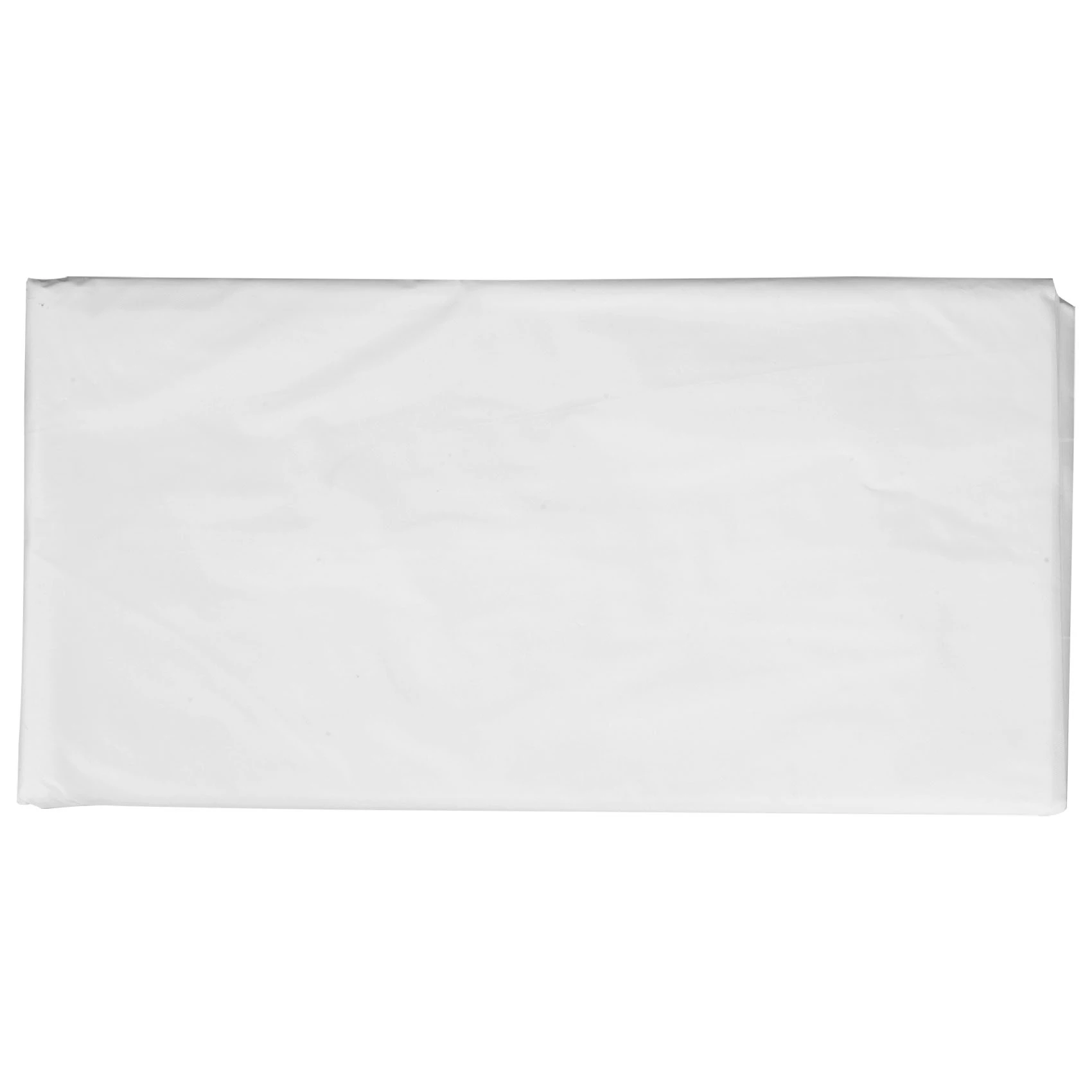 TFTP-8 Pack Round Tablecloth, 84 Inch White Disposable Table Covers PEVA Waterproof Plastic Round Tablecloths (White)