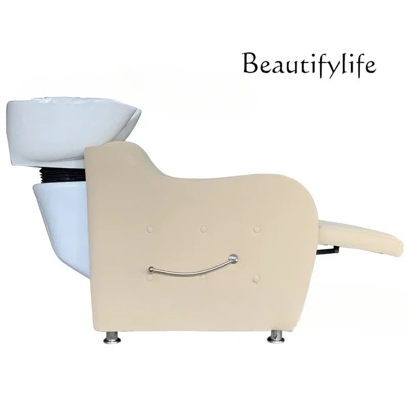 

BJ N Semi-Lying Thai Shampoo Bed Hair Salon Special Sitting Water Hose Armrest Shampoo Chair