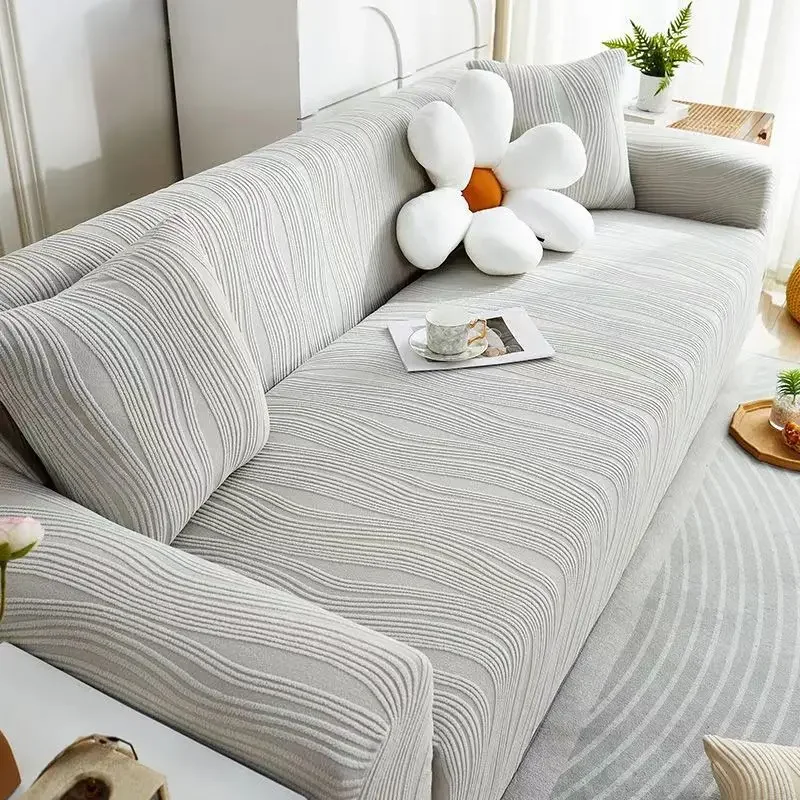 Elastic Sofa Cover Corn Velvet Adjustable Stretch Slipcovers Corner Couch Covers 1/2/3/4 Seater L Shape