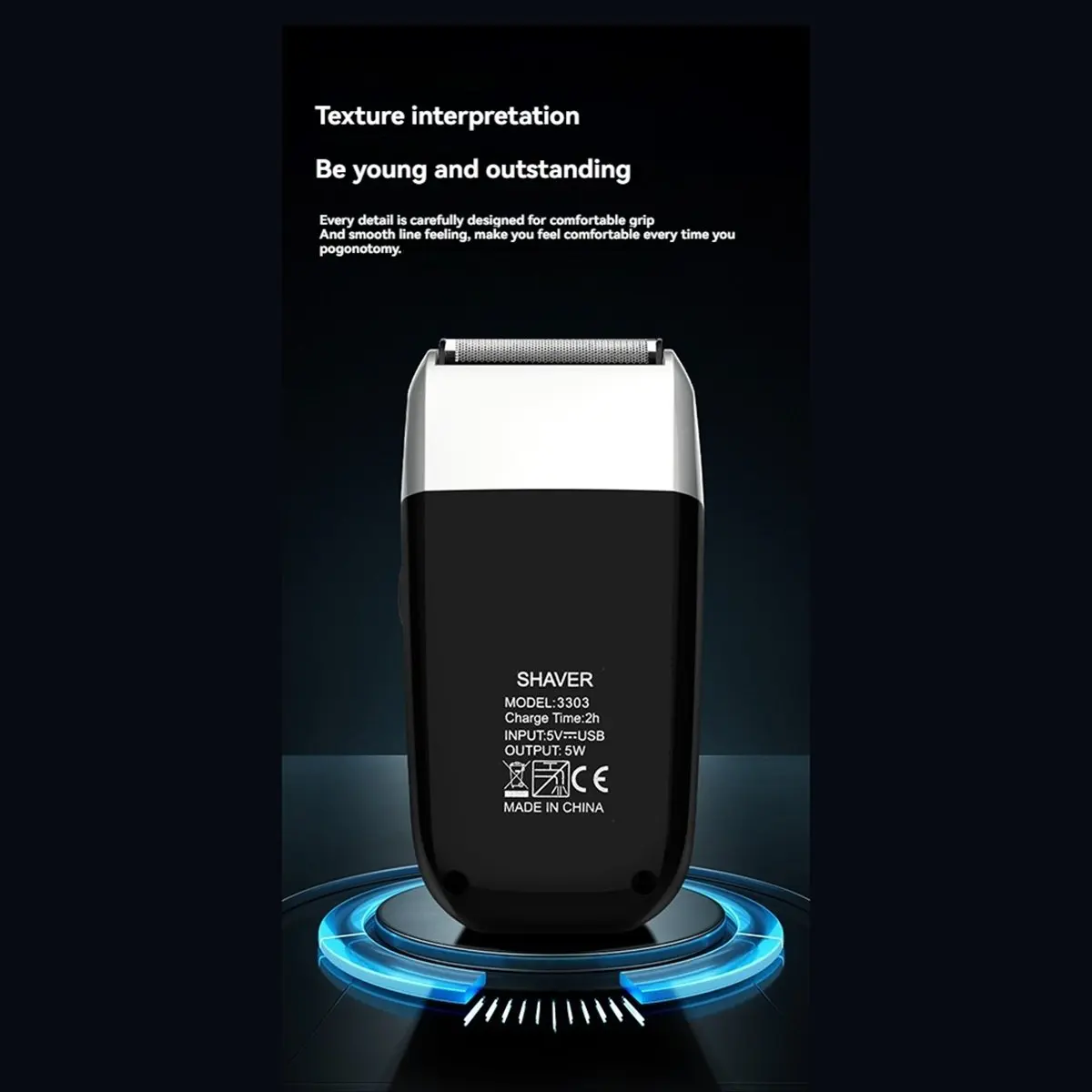【a23z】men-rechargeable-shaver-foil-electric-shaver-electric-with-three-mesh-shaver-multifunctional-shaver-home-hair-clipper