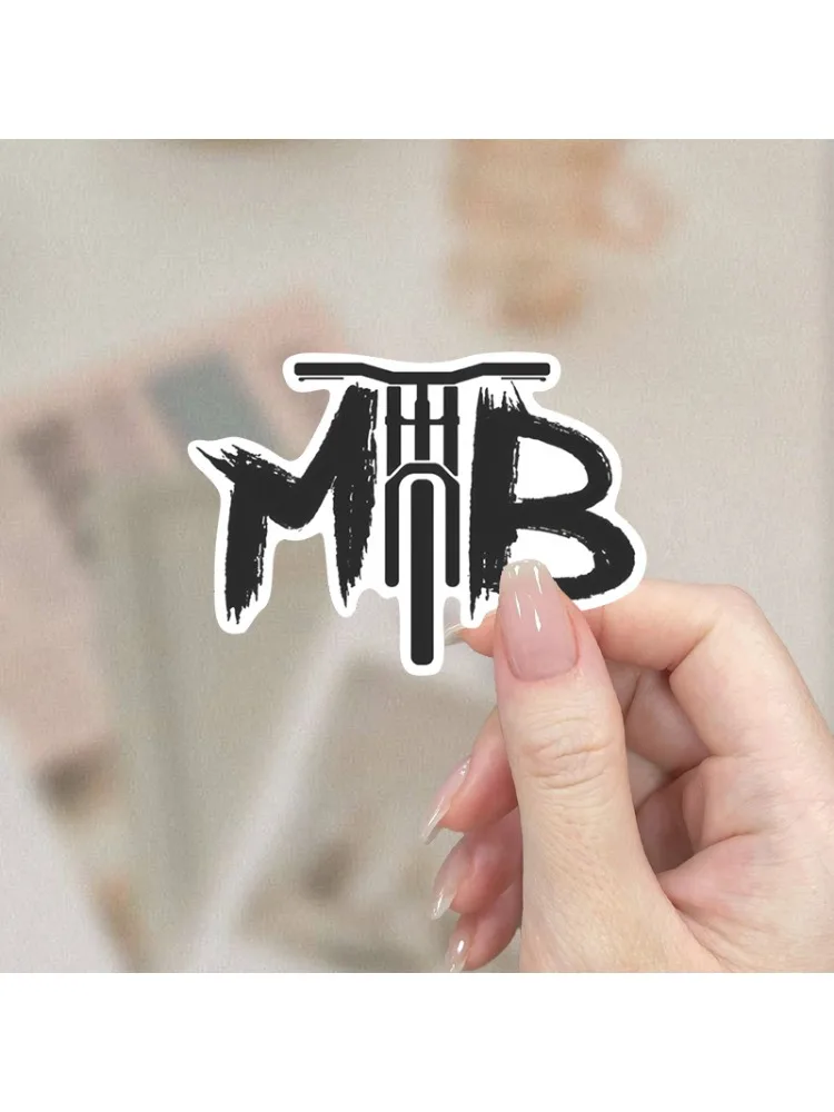 AliExpress NONE Sturdy MTB Mountain Bike Vinyl Sticker - Adhesive Graphic Suitable for Cars, And More - Striking "Mtb" Design Featuring a