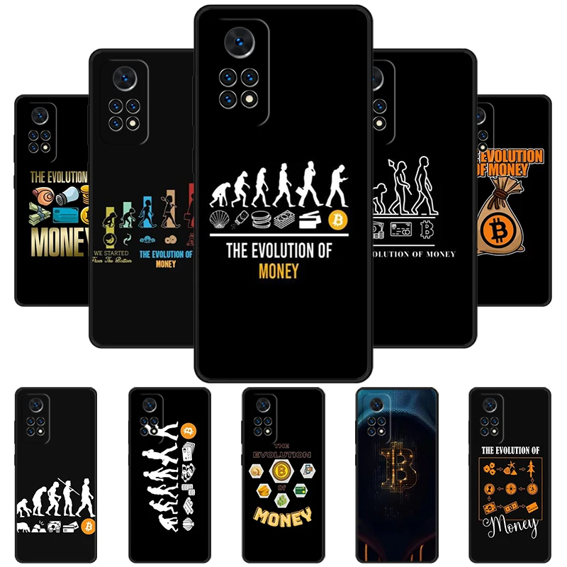 Bitcoin Evolution Money Cryptocurrency Phone Case For Redmi Note 11 EPro 11S 10T 9S Promax 8 Pro Xiaomi 11 12X 12S Ultra Cover