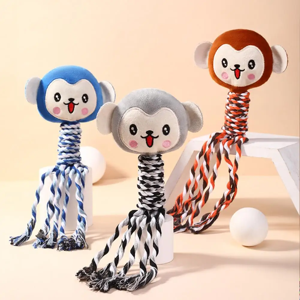 

Bite Resistant Plush Toy for Pet, Cartoon, Cute, Relieve Boredom, Monkey Shape, Dog Chew, Sound Toy, Pet Supplies