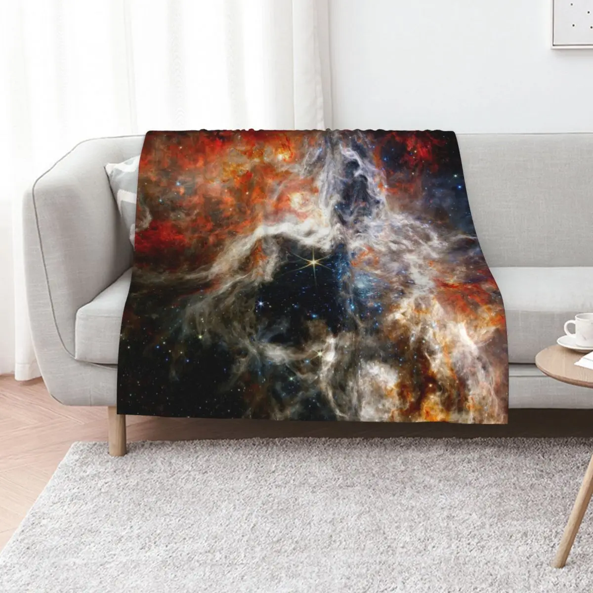 

NEW Tarantula Nebula JWST James Webb Image - High Quality Throw Blanket Luxury Throw Soft Plaid Flannel Summer Beddings Blankets