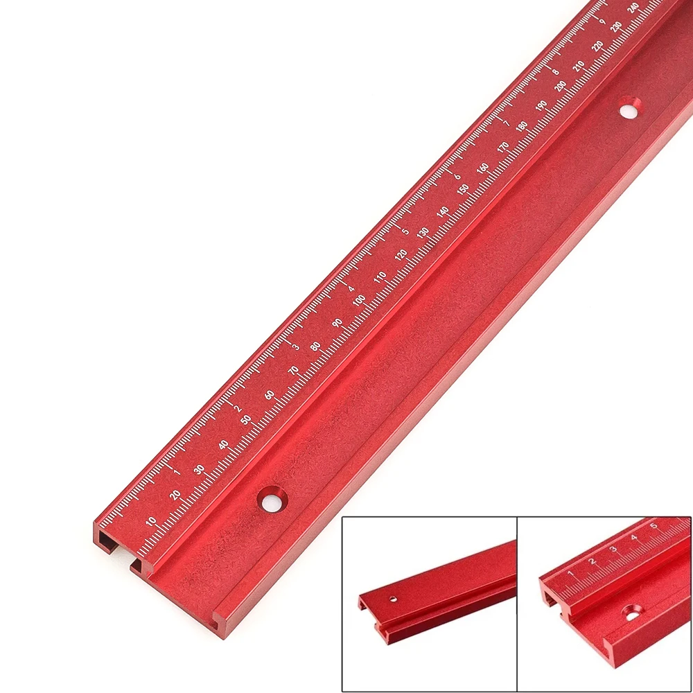 45 TypeT-Track Miter Track With Scale 300/400/500mm Woodworking Chute Rail Tracks Slot Miter Track Aluminum Table Workbench Tool