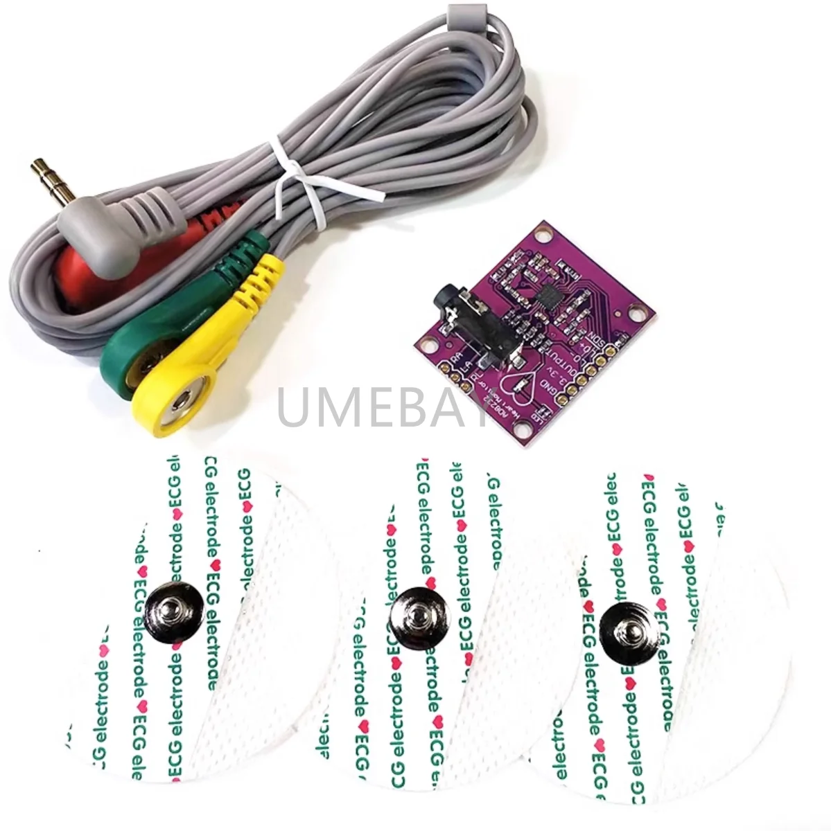 1PCS   AD8232 Physiological Measurement Pulse, Cardiac Electrocardiogram Collection and Monitoring Sensor Module Development Kit