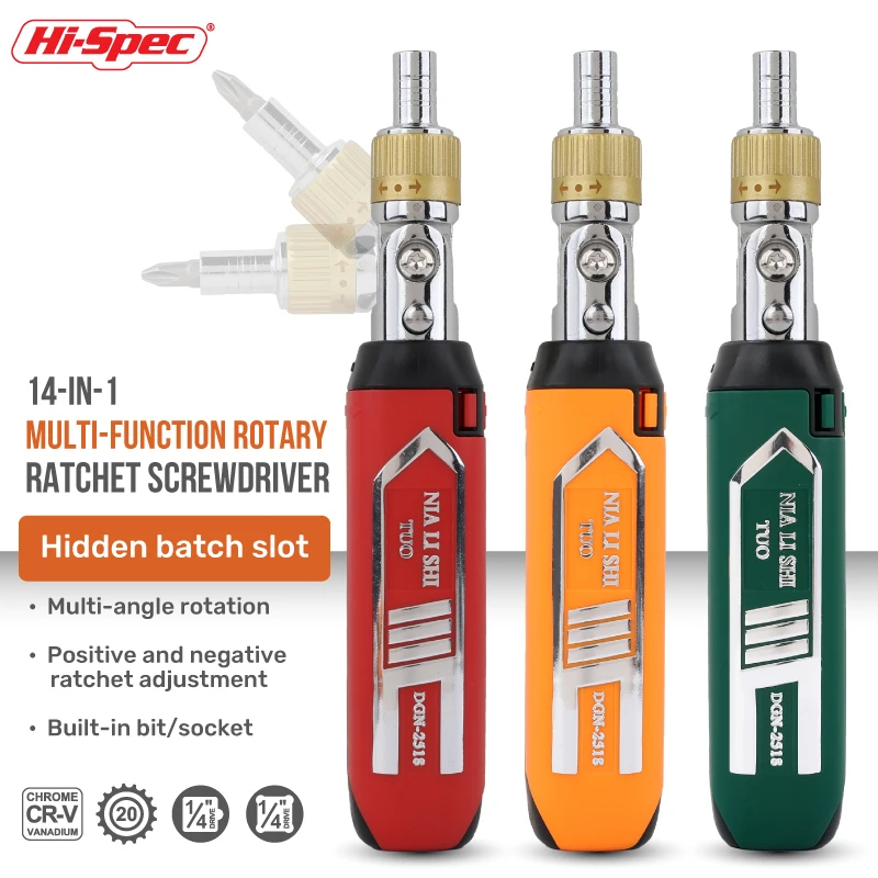 Chave de fenda catraca rotativa multifuncional hi-spec torx phillips chave de fenda magnética bits ferramenta de reparo manual conjunto de bits de chave de fenda