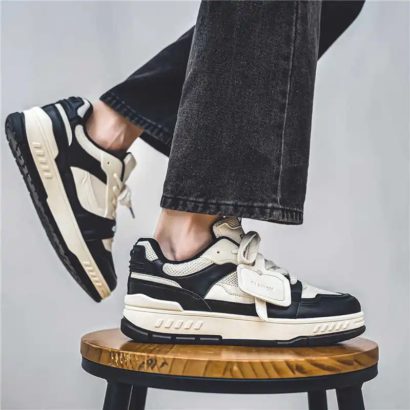 

Increases Height Thick Sole Mens Casual Shoes Skateboarding Black Tennis Pair Man Yellow Man Sneakers Sport Cuddly Festival