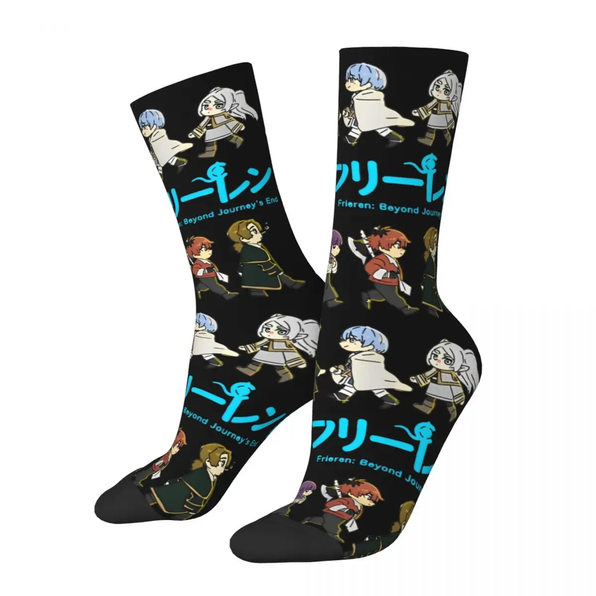 Winter Warm Fashion Unisex Frieren Beyond Journey's End Socks Anime Non-slip Basketball Socks