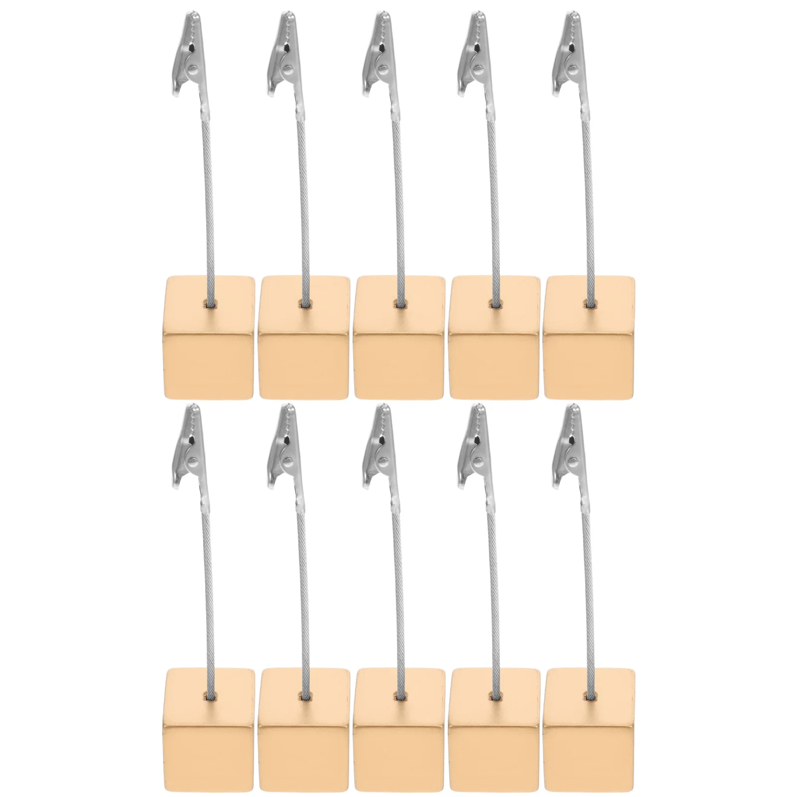 

10Pcs Cube Photo Clips Holder Resin Base Memo Clip Display Stand Alligator Note Clip Desk Card Holder Office Home