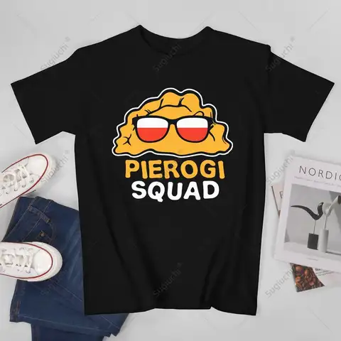 Unisex Men Pierogi Squad Funny Polski Poland Polska Tshirt Tees T Shirts Women Boys 100% Cotton T-Shirt