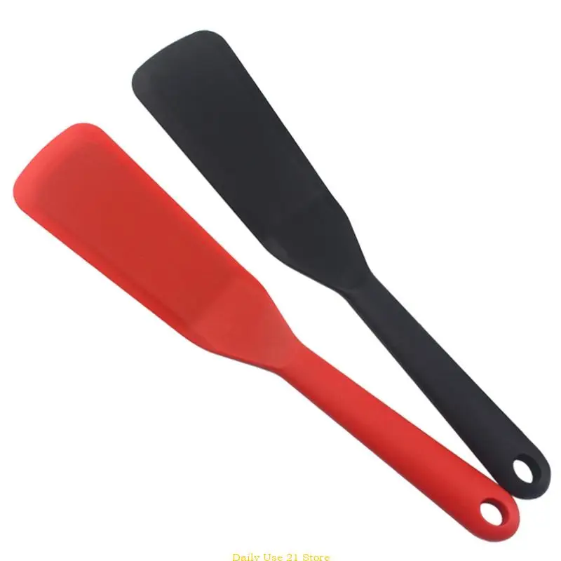 Silicone Omelet Spatula Turner Long Crepe Spatula Heat Resistant Cooking Spatula