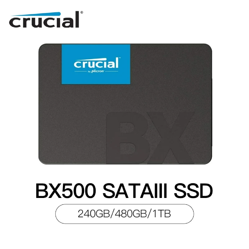 Top Crucial-unidad interna de estado sólido MX500, 250GB, 500GB, 1tb, 2tb, 4tb, BX500, 480G, 3D, NAND, SATA3.0, SSD, HDD, disco duro para Notebook