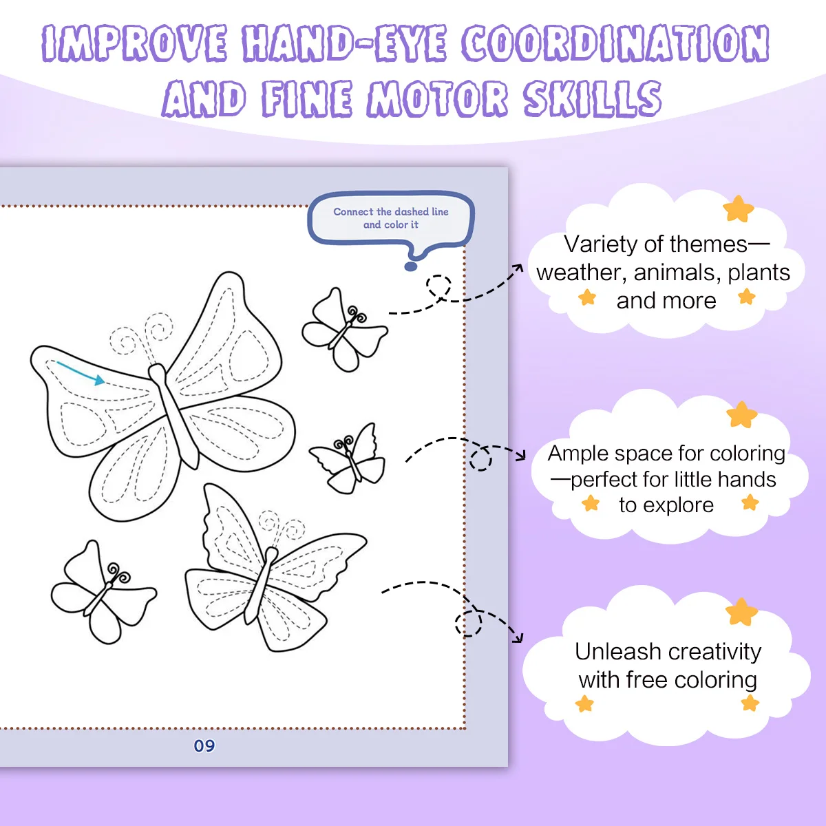 Creative Art Coloring Book, Stress Relief and Engaging Activities for Kids’ Creativity