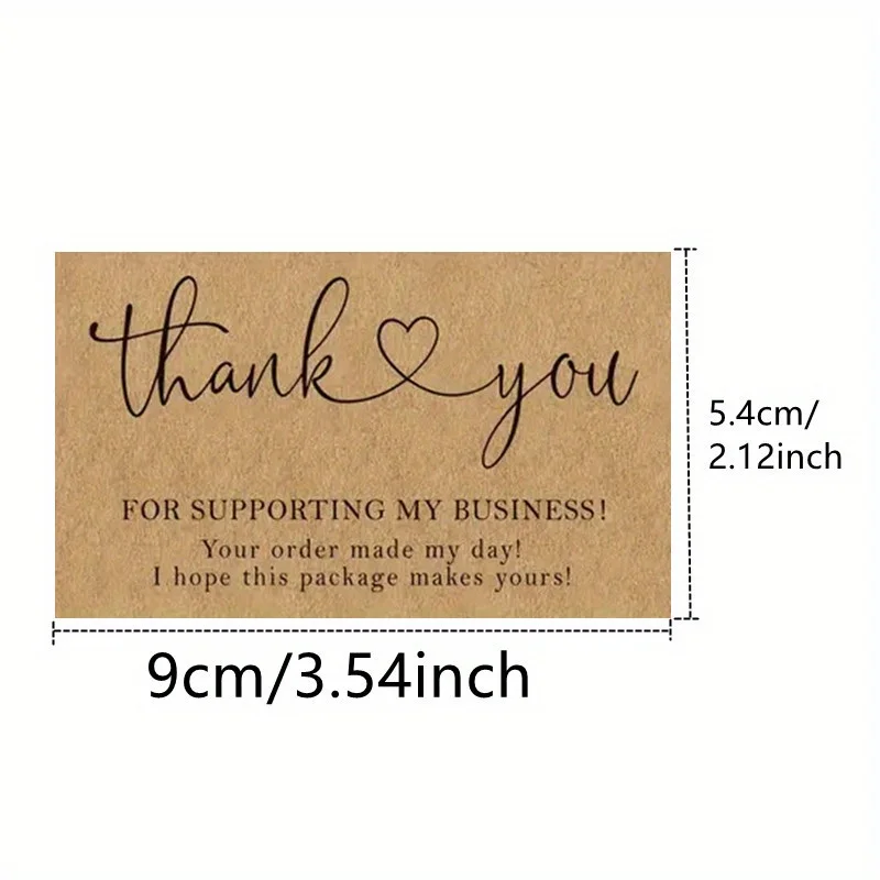50 Corporate Thank You Cards to Express Gratitude to Customers, Including Gift Cards, And Retro Kraft Paper Cards for After view 6