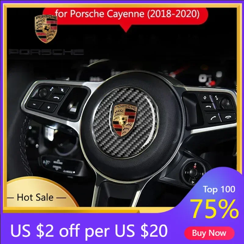 

Car Sticker For Porsche Cayenne Panamera Macan 911 Car Steering Wheel Decal Decoration for New Porsche Cayenne 2018 2019 2020 In