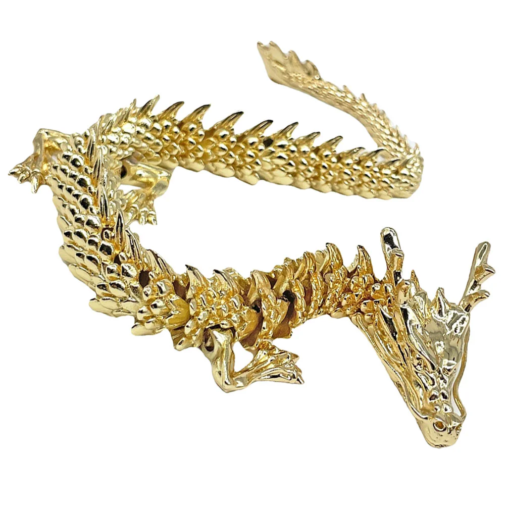 2024 Zodiac Dragon Ornaments 3d Movable Brass Statue Sculpture Figurine Car Toy Dragons Craft Decorate