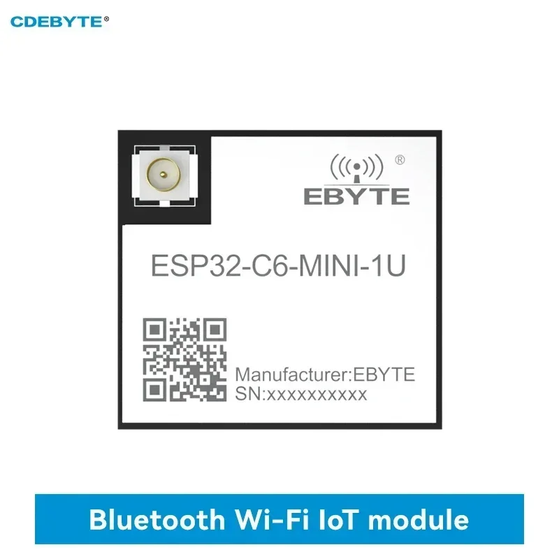 Bluetooth Wifi IOT SoC Module CDEBYTE ESP32-C6-MINI-1U 2.4G 20dbm WIFI6 BLE5.3 ESP32-C6 MQTT IPV6 4M Flash AT Command PCB