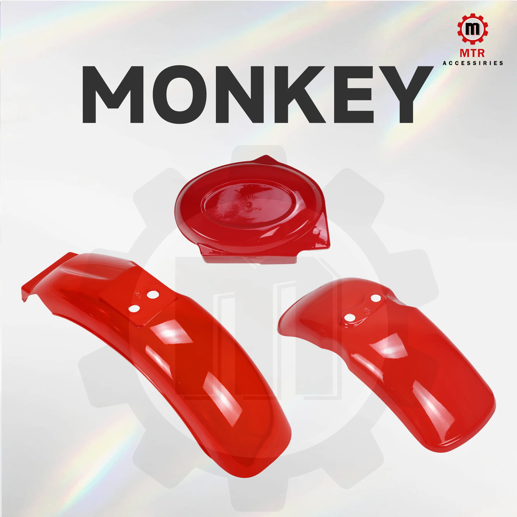 Monkey Plastic Skid Plate Kit Monkey Z50 Cover Kit Red Monkey Panels Parts for Monkey Z50 Motorcycles