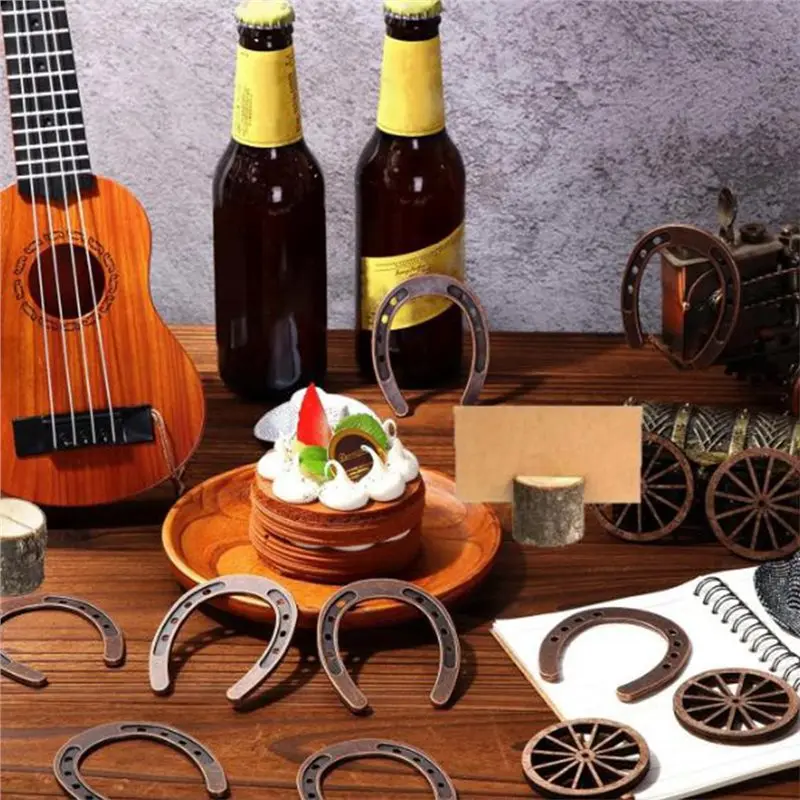 PORK-40PCS Western Cowboy Centerpieces For Table, Rustic Country Party Decor And Accessories