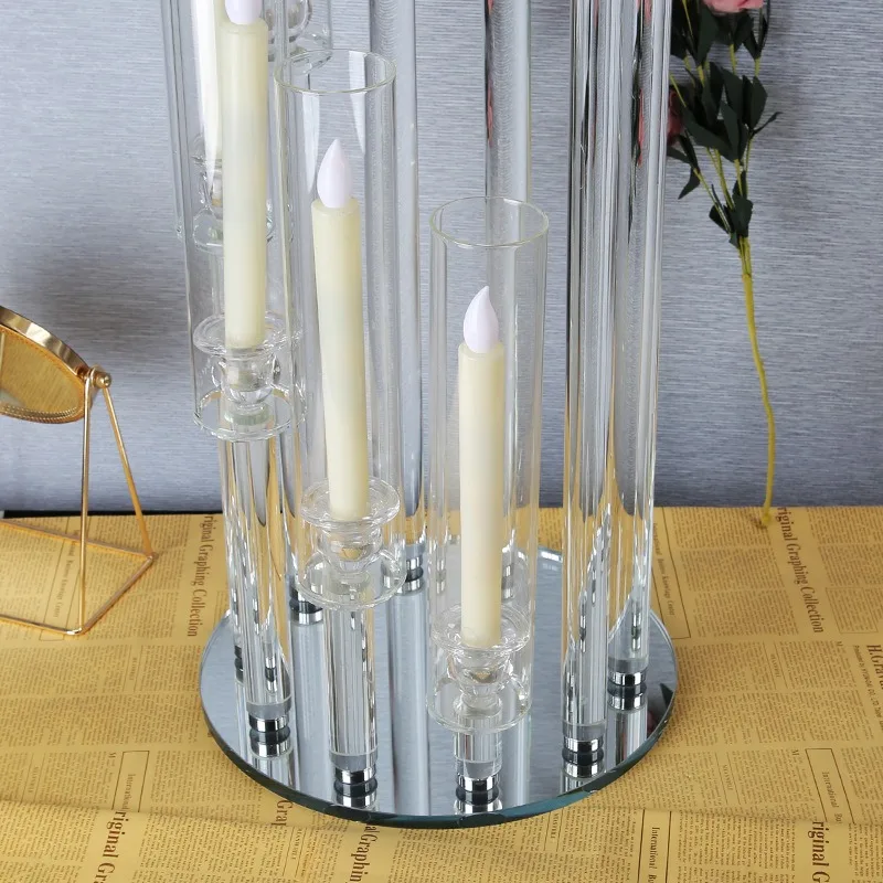 Crystal candle holder 5-head hotel wedding props windshield candle holder