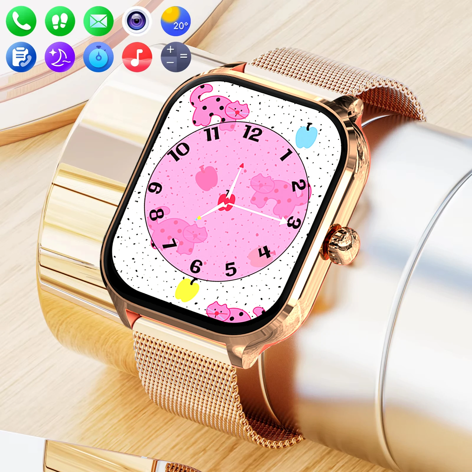 

2025 New 2.01-inch Voice Assistant HD Display Bluetooth Call Message Alert GPS Sports Mode Smartwatch For Xiaomi IOS Men Women