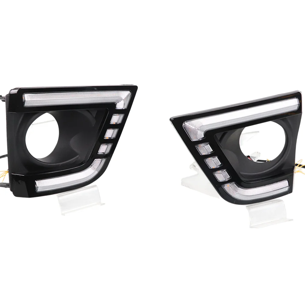 Led Daytime Running Light For Toyota Corolla 2014 2015 C-Shape Dual Color Daylight