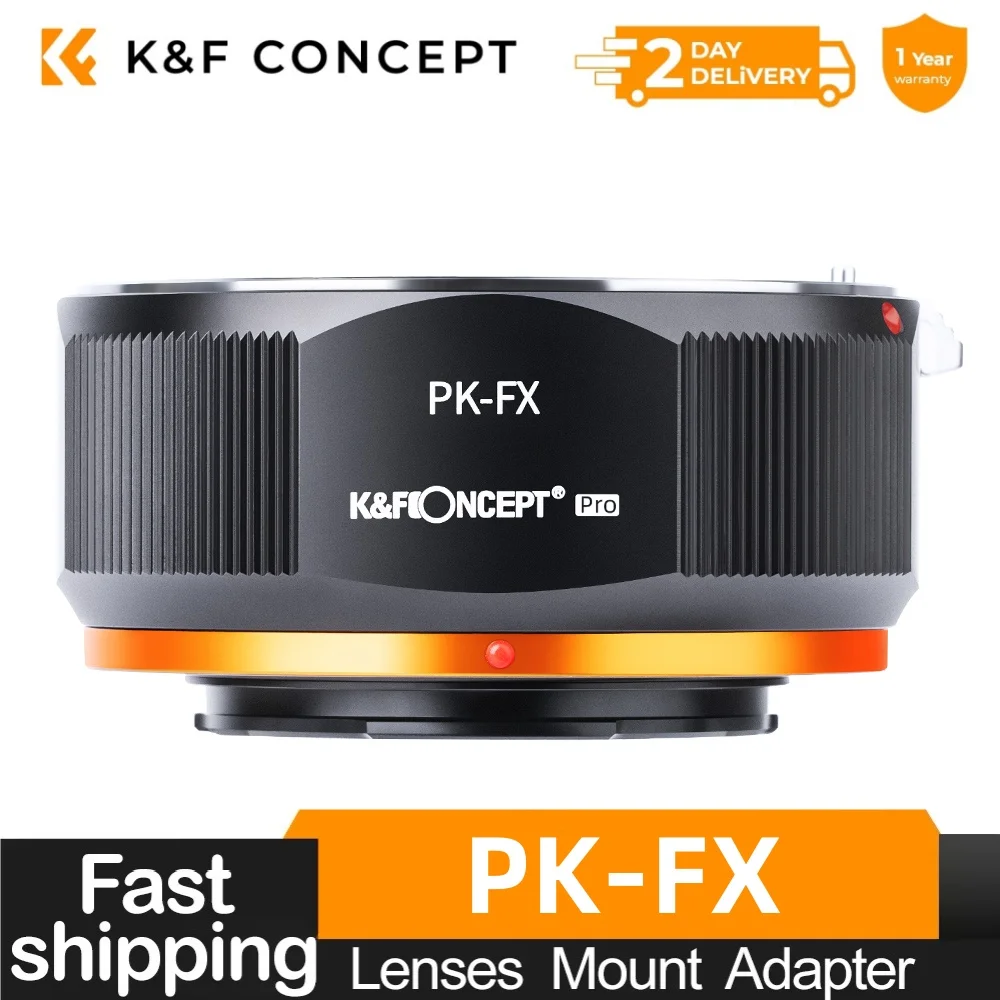 K&F Concept PK to FX High-precision Camera Lens Adapter Ring Manual Lens Mount Adapter For Pentax K Lens to Fuji X-Series Camera