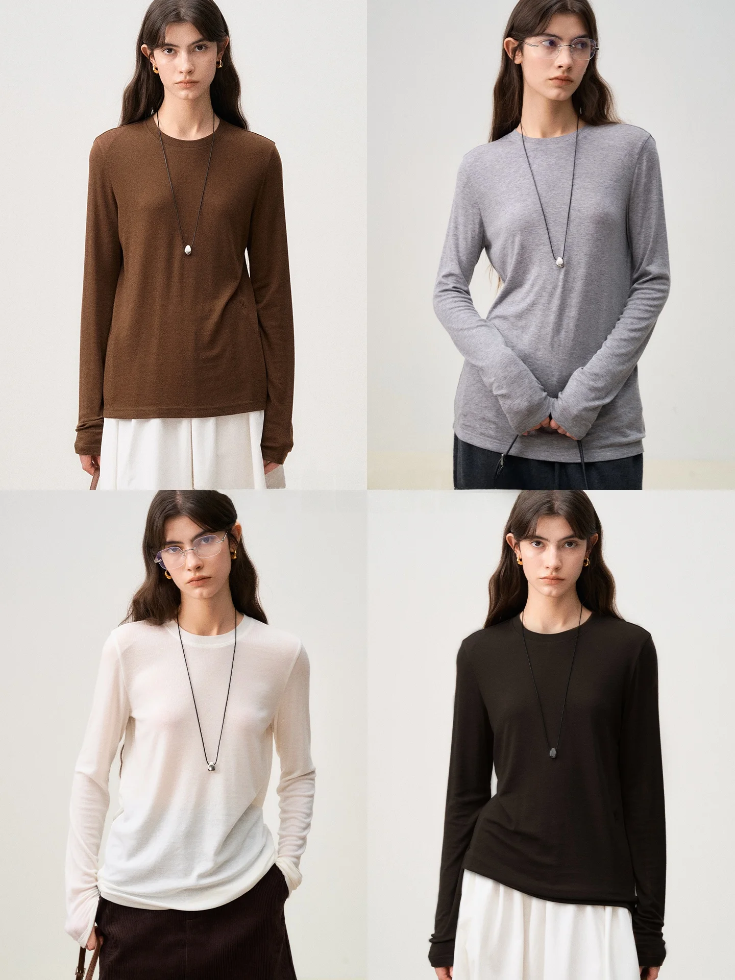 

Футболка FreMoi Long Sve round Ne с вышивкой розы, удобный дышащий женский топ из смеси шерсти Camere