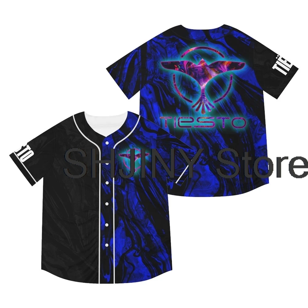 

Tiesto Merch Baseball Jersey EDM Festival 2024 V-Neck Short Sleeve Shirts Women Men Streetwear Tops Fashion Clothes