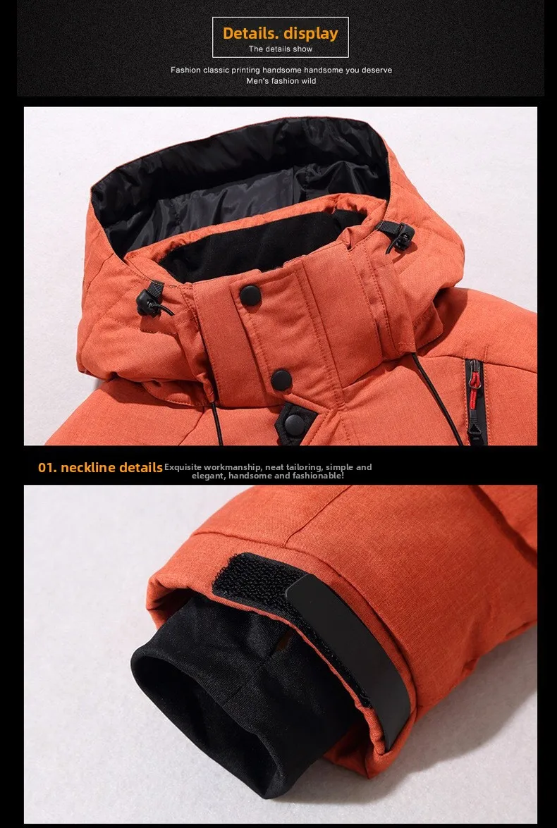 Brand Luxury Men's Winter Down Jacket Coats Parkas Man Clothes Hooded Padding Padded Puffer Jackets Man Bread Outerwear HXY51865