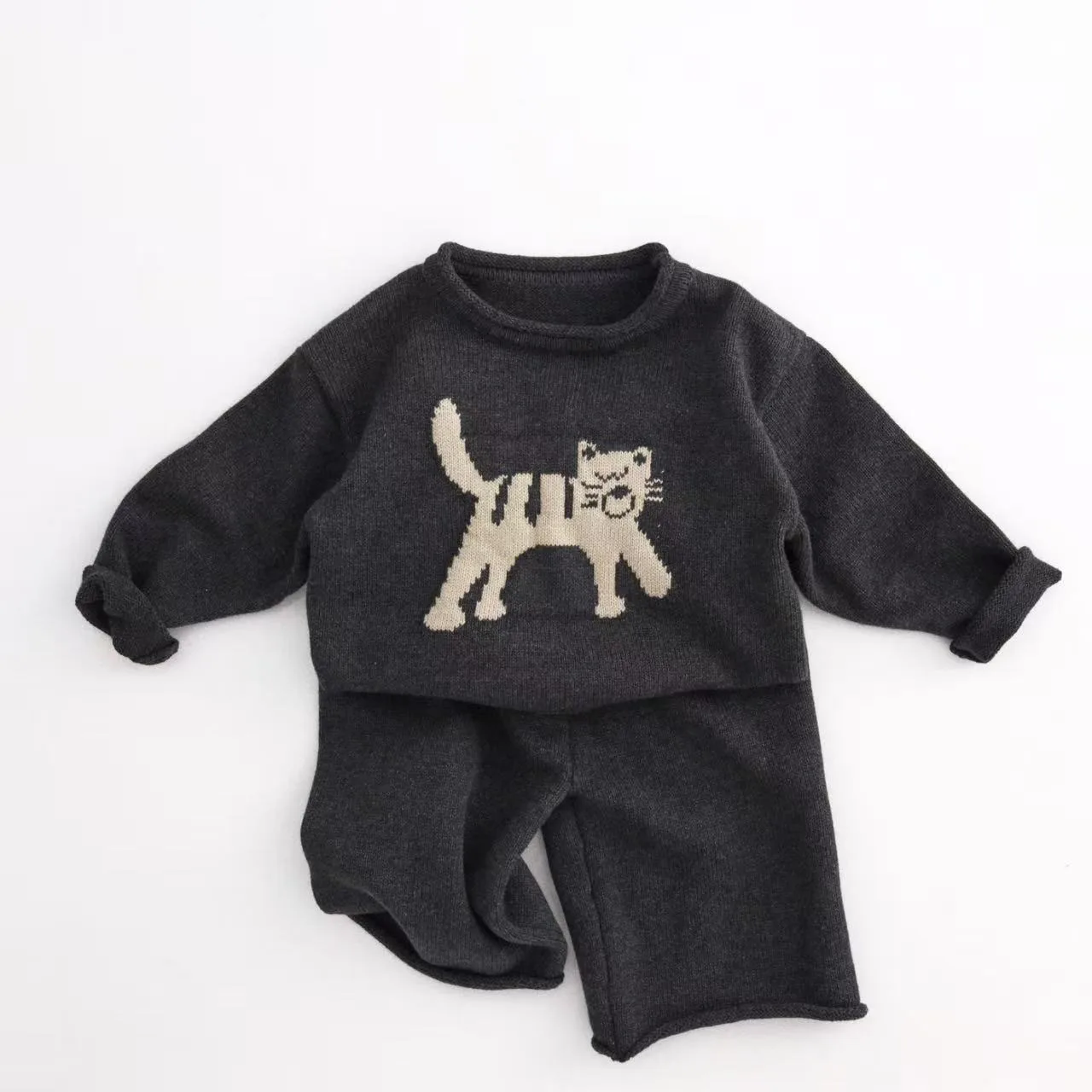 2026 Herbst Kinder Jungen Pullover Tiermotive Mädchen Strickpullover Langarm Mädchen Pullover O-Ausschnitt Kinder Strickwaren – Detail 1