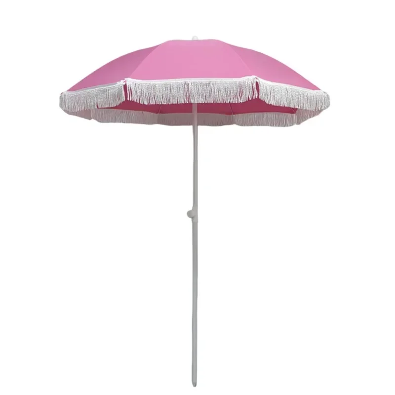 Pink leisure home umbrella coffee shop folding umbrella outdoor advertising courtyard landscape umbrella