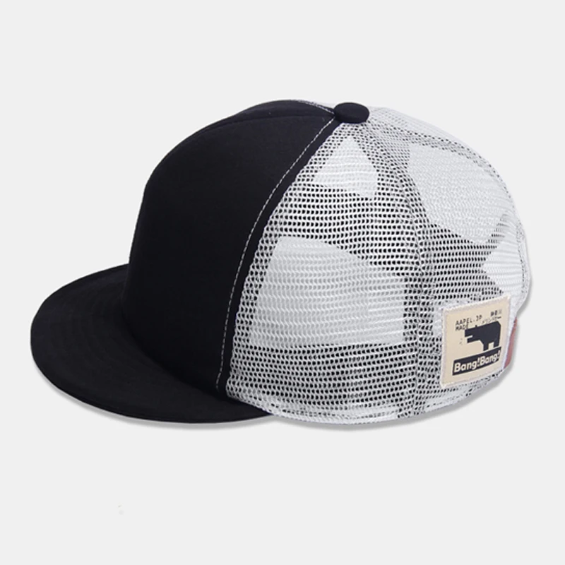 Janpanese Style Mesh Cap ,Summer Outdoor Short Brim Hat Bong Bang Soft Top Baseball Cap