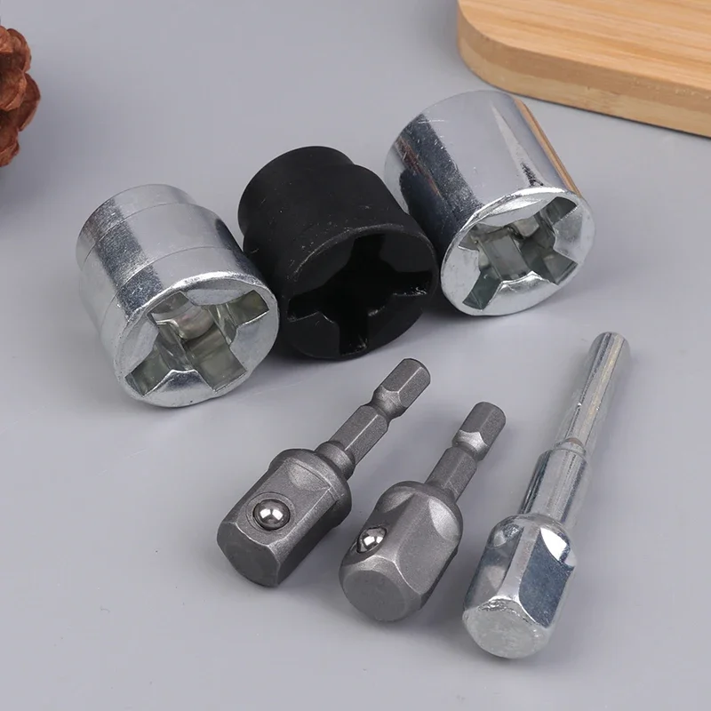 

Universal Scissor Car Jack Adapter Rv Stabilizer Jack Socket Drill Adapter Labor-saving And Quick Car Disassemble Tool