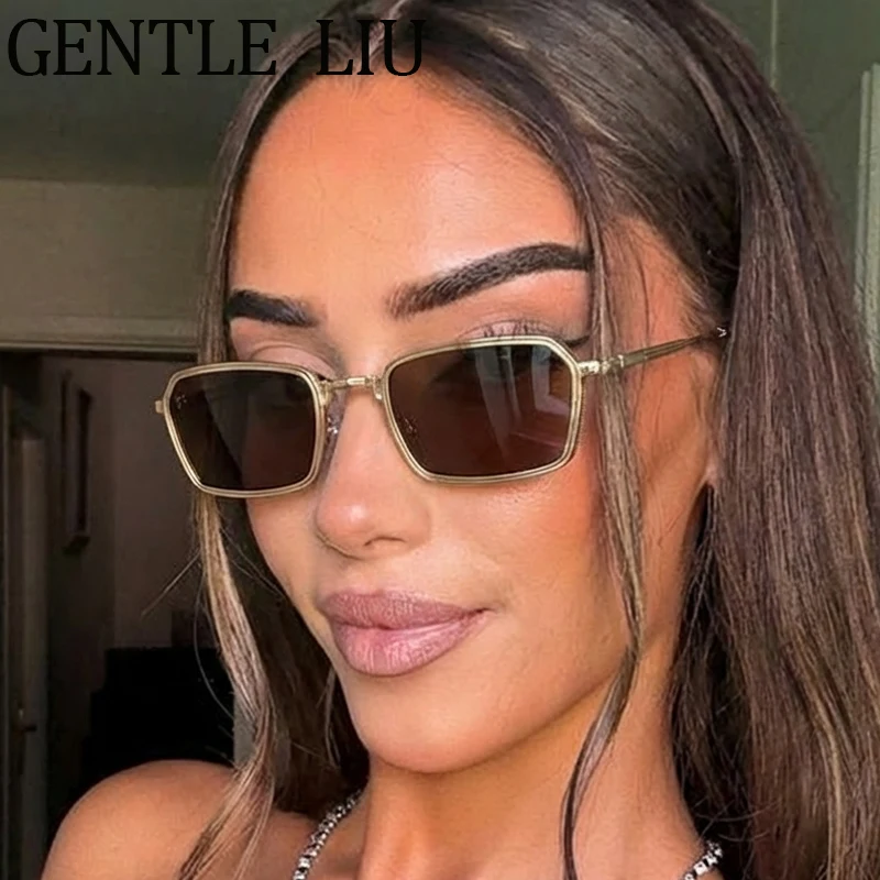 

Small Frame Steampunk Square Sunglasses Women 2026 Luxury Brand Vintage Polygon Metal Punk Sun Glasses Driving Eyewear Shades