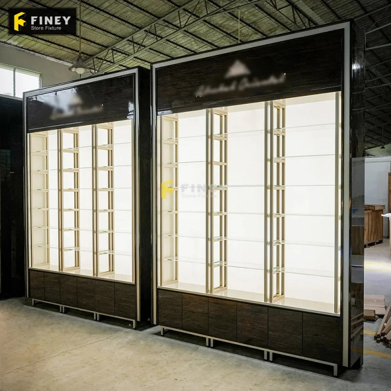 

Customize.Customized Perfume Display Cabinet Shopping Mall Paint Display Cabinet Beauty Store Display Cabinet