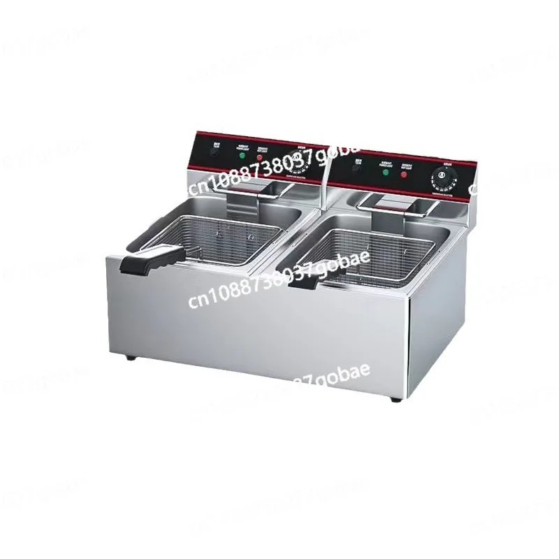

Commercial electric fryer, thickened fryer, fried chicken chops, skewers, frying machine, double cylinder